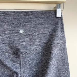 Lululemon full length gray heather compression leggings women's 8 secret‎ pocket thumbnail 3