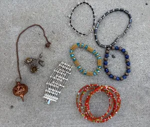 Jewelry Lot Bracelets Earrings Rock Charm Boho Vibes Costume Festival thumbnail 1