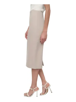 DKNY Womens Knit Pull-On Pencil Skirt P2ANQM27 Pebble Brown XL thumbnail 9