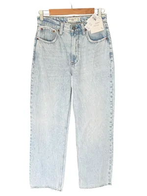 Abercrombie - NWT The Loose High Rise Jean Light Acid Wash Sz 25 thumbnail 3