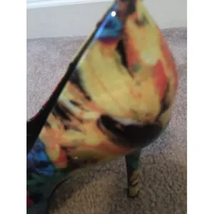 Steve Madden Women's Patent Faux Leather Colorful Floral Heels Pumps Size 9 thumbnail 7