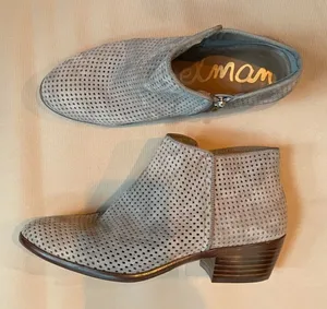 Sam Edelman‎ Perforated Bootie Taupe Size 7.5 thumbnail 1