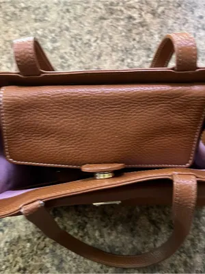 Dooney & Bourke Tan Pebble Leather Tote with Front Flap Pocket thumbnail 9