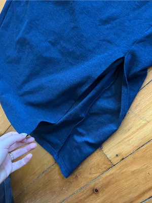 Beyond Yoga blue Impress Space Dye Long Sleeve Midi Dress Size large thumbnail 3