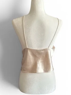 Na-Kd Satin Singlet Tank Crop Minimalist Neutral Top 38 thumbnail 3