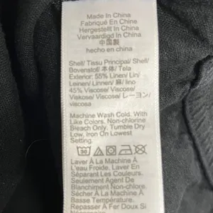 J Crew Linen & Viscose Blend Drawstring Shorts Size M Black thumbnail 3