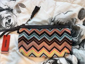 Missoni for 🎯Knit Pouch Multicolor Zigzag Wristlet Pouch thumbnail 2