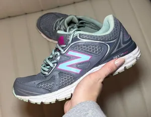 New-balance Women's Grey and Green Trainers thumbnail 1