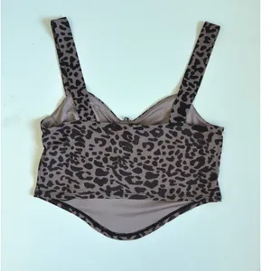 Brit The‎ Label Leopard Print Corset Top Midi Skirt 2 Piece Set Brown M thumbnail 4