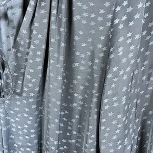 Current Air Anthropologie Blue Star Print Micro Pleat‎ Tiered Dress Size Small thumbnail 4