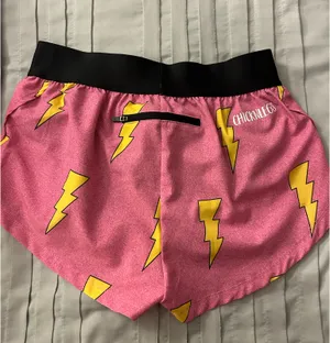 Chicken Leg Running Shorts Lightning Bolt Pink Size XS thumbnail 4