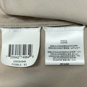 BCBGMAXAZRIA Silk Mini Dress Pebble Beige‎ Sequin Embroidered Champagne Party XS thumbnail 8