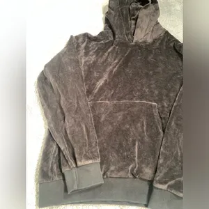 Aritzia TNA black velour Hoodie thumbnail 2