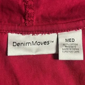 Flawed barn jacket 100% cotton utility chore jacket denim button down zipper Red Size M thumbnail 12