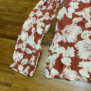 Billabong Winding Roads Top Womens‎ Small Floral Blouse Long Sleeve Tie Neck thumbnail 3
