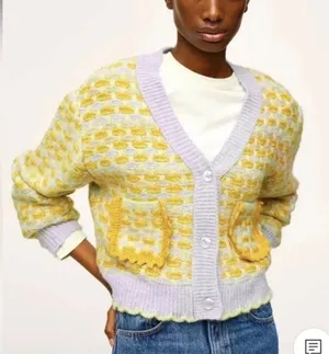 Mango Multi Color Knit Cardigan thumbnail 1