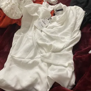 NWT FRONT KNOT TOP Oyster White thumbnail 6