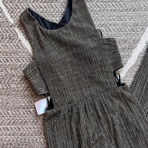 BCBGMAXAZRIA Metallic Cut out Evening Dress Sz Large thumbnail 4
