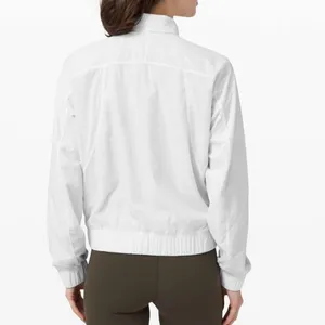 Lululemon Bombs Away‎ Jacket White City Breeze reversible zip front gray thumbnail 3