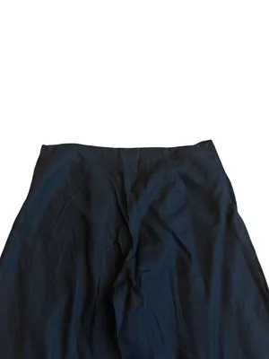 Linen & Co Black Linen Wide Leg Drawstring Pants Palazzo Cropped Large Women's thumbnail 9
