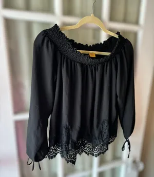 Wrangler Women’s Small Retro Black Frayed Lace Long Tie Sleeve Western Blouse thumbnail 6