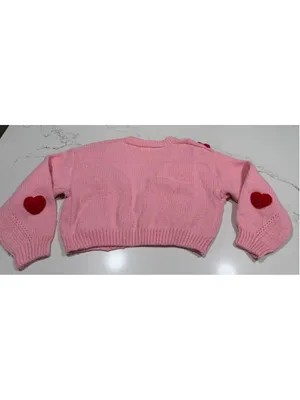 NEW Luna Ivy Anthropologie Pink Cardigan Sweater S thumbnail 4