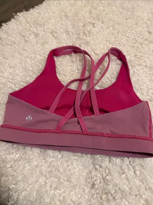 Lululemon Women’s Pink Strappy Sports Bra - Soft Support thumbnail 2