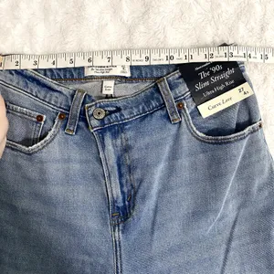 NWT Abercrombie & Fitch Curve Love The 90s Slim Straight Jeans 27/4 Short thumbnail 7