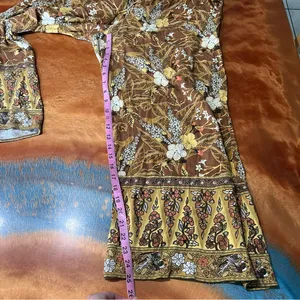 Spell & The Gypsy Bianca Brown Floral print wide leg pants size small thumbnail 16