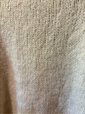 Zara chunky knit mock-neck sweater cream women’s S thumbnail 3