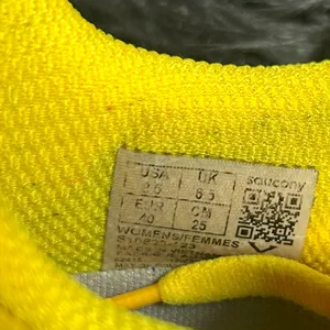 Saucony Kinvara 14 Running Shoes Yellow Mesh Silver Logo Sneakers Size 8.5 thumbnail 10