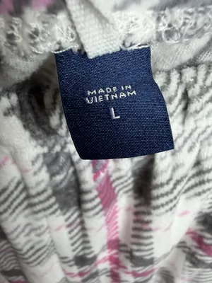 Nautica Pajama Set Plaid Flannel Long Sleeve Button Up Shirt Pant Sz L 14-16 thumbnail 12