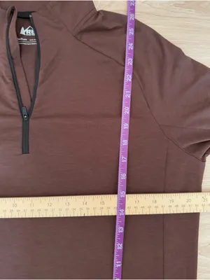 Rei Coop Medium Light Brown Long Sleeve 1/4 Zip Base Layer Outdoor Hike thumbnail 6