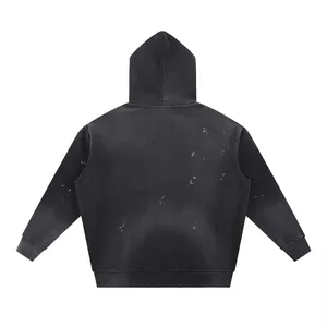 Vintage Washed Frayed Fleece Hoodie thumbnail 2