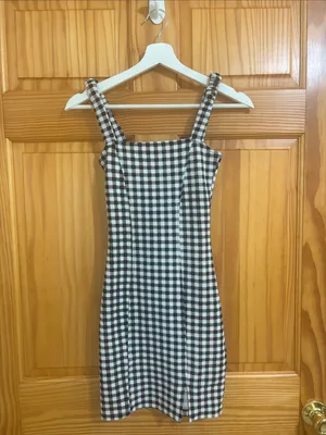 Divided Size XXS Vintage Y2K Black and White Checkered Mini Dress thumbnail 2