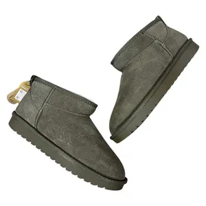 NWT Project Cloud Mini Ankle Boot Solid Suede Grey Winter Cozy Comfort Size 9M Gray thumbnail 1