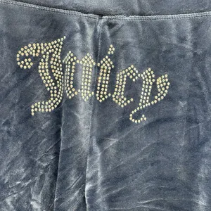 Juicy Couture OG Big Bling Velour Track Pants Navy Rhinestone JUICY Y2K Size L thumbnail 7