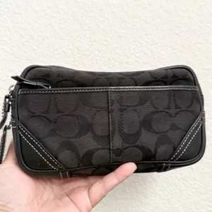 COACH Black Jacquard Canvas Fanny Pack Waist Belt Bag NO BELT thumbnail 4