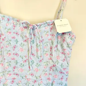 Altar'd‎ State Miren Mini Dress Blue Multi Pink Floral Smocked Back NWT Small thumbnail 2