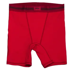 Skims Boxer Shorts Womens Small Red Ribbed‎ Knit Logo Lounge Stretch 5" Inseam thumbnail 1