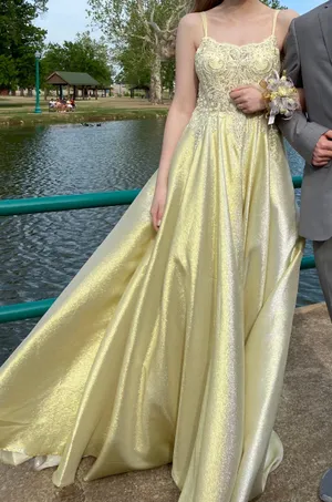 Prom Dress Yellow Size 0 thumbnail 1
