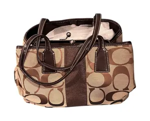 Coach Tote Bag Beige Brown Signature F17424 bag/handbag thumbnail 1