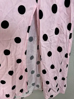 AFRM Jamie Pink Black Polkadot Print Open Back Maxi Dress Medium $138 Revolve thumbnail 10