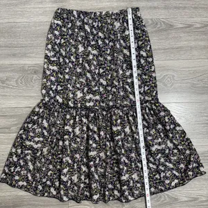 Cottagecore Metrowear Women's Midi Skirt Sz M Floral Lined Tiered‎ Elastic Waist thumbnail 13