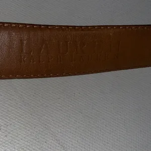 Lauren Ralph Lauren Brown Italian Leather RLR Leather Buckle Belt Womens Medium thumbnail 13