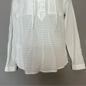 Mountain Hardwear Shirt Women Medium Striped White Blue Lightweight Long‎ Sleeve thumbnail 5