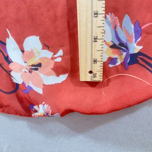 525 | Emory Park‎ Womens Large Floral Sheer Chiffon Kimono Cardigan Red Boho thumbnail 4