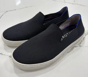 Rothys Sneakers Womens Size 7 Navy Blue Knit Slip On Shoes Loafers Original thumbnail 1
