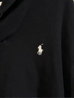 Ralph Lauren Oversized Pullover Sweater XL Shawl-Collar Black thumbnail 5