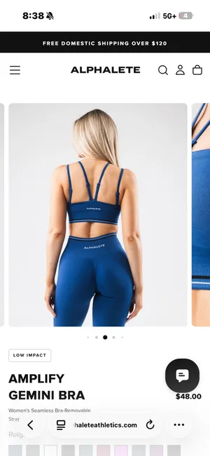 Alphalete Strappy Sports Bra thumbnail 2